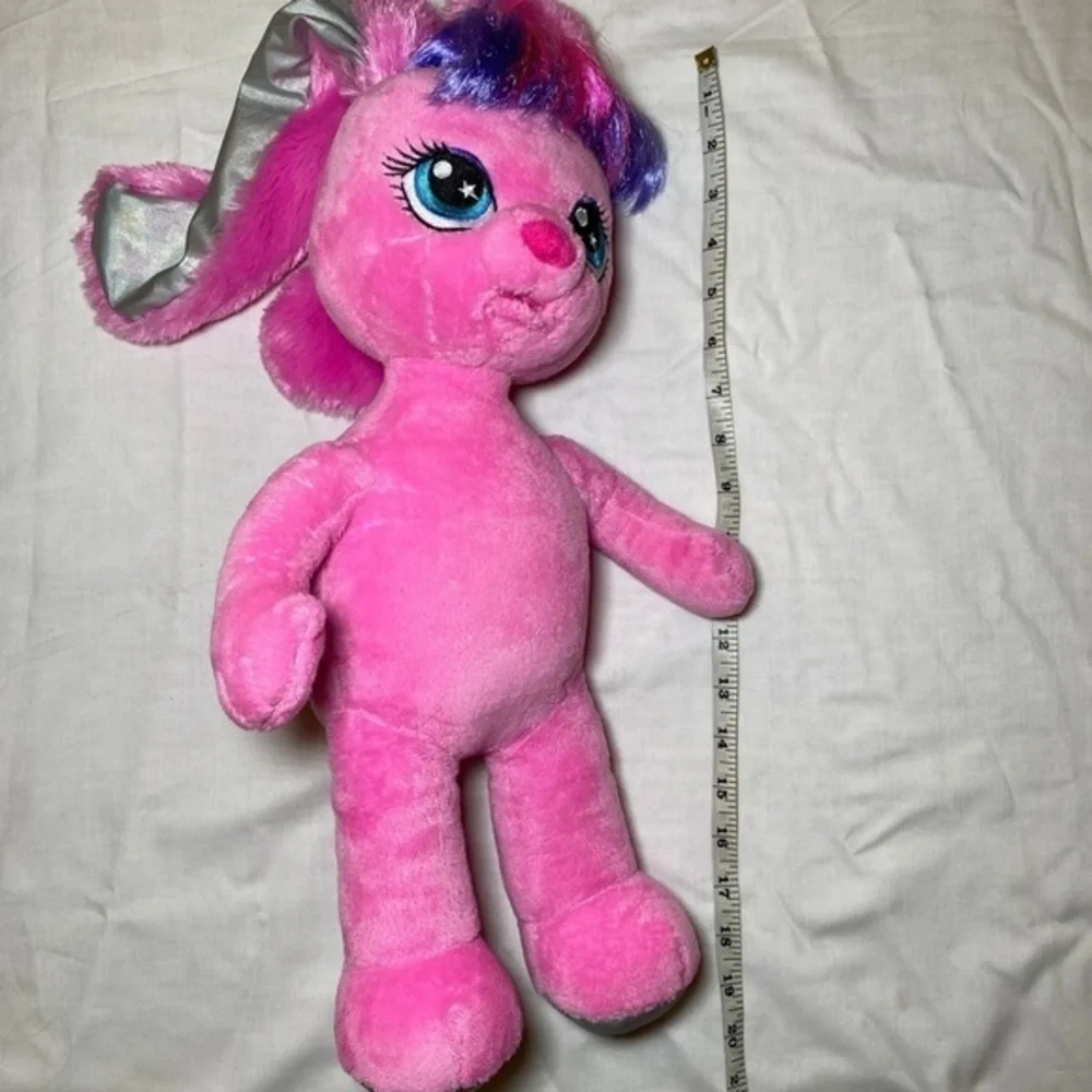 BUILD a bear honey girls Risa pink bunny‎ plush w/turning red pajama set